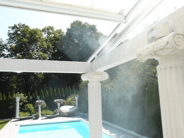 terrassen khlung sprhnebelsystem rauch adibate erfrischung abkhlung bei hitze
